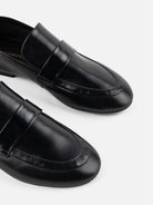 Black Perm Intentionally Blank Shoe Black Leather Loafer 