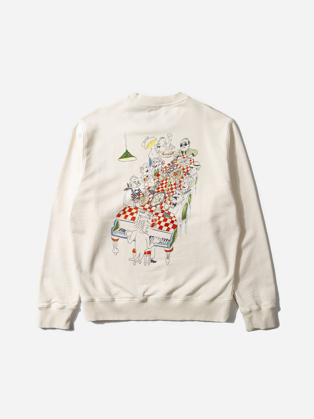 Off White Piano Bar Sweatshirt Mens Edmmond Studios Cotton Pullover Crewneck Sweatshirt 