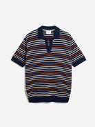 Douglas / Navy Casa Martini Fitted Polo Mens Striped Polo Shirt Percival Clothing 
