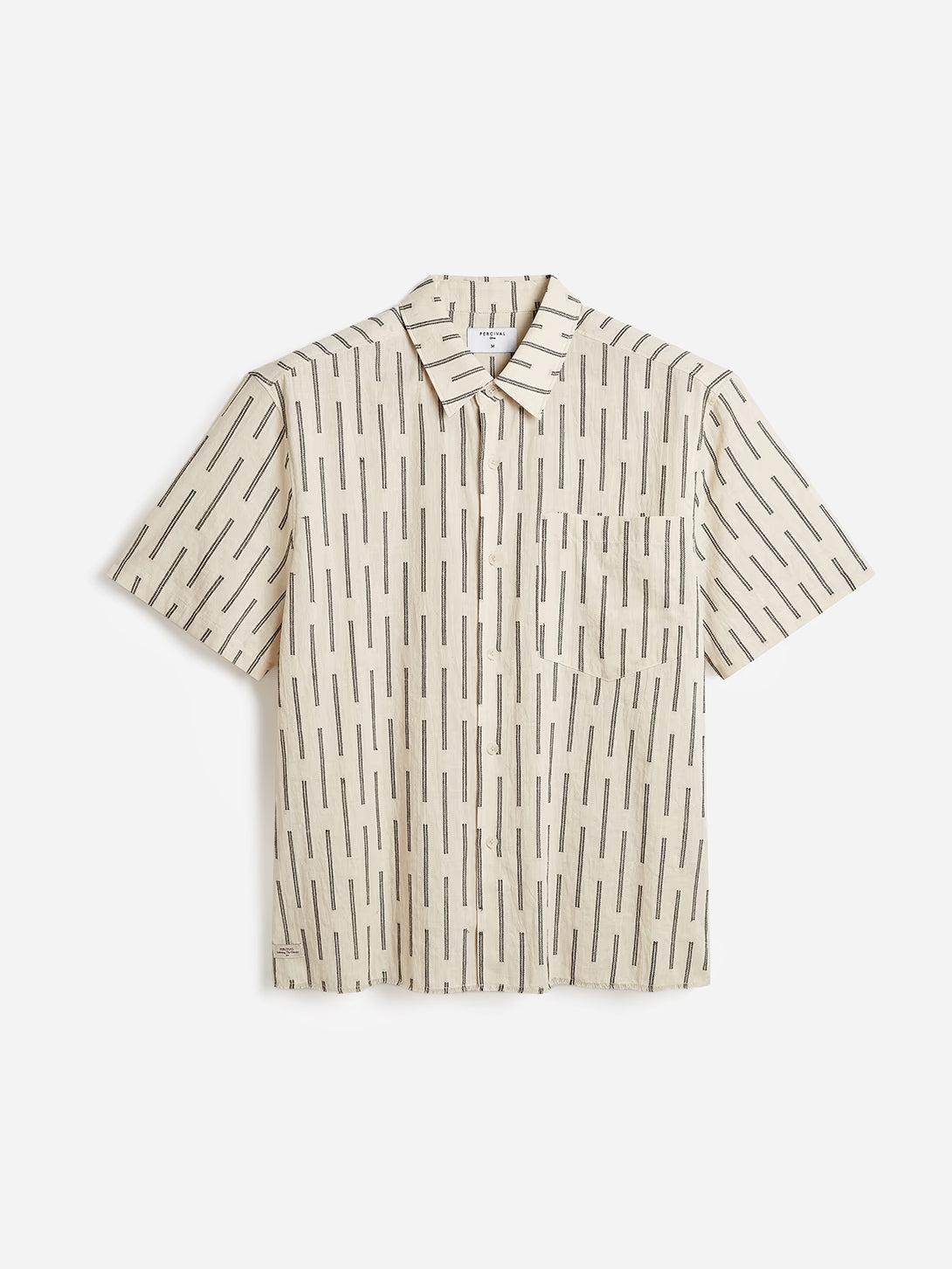 Ecru Nancy Clerk Shirt Mens Button Up Short Sleeve Woven Shirt Pattern Percival Clothing 