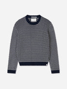 Navy Island Crochet Jumper Mens Knitted Pattern Stripe Pullover Peregrine Clothing 