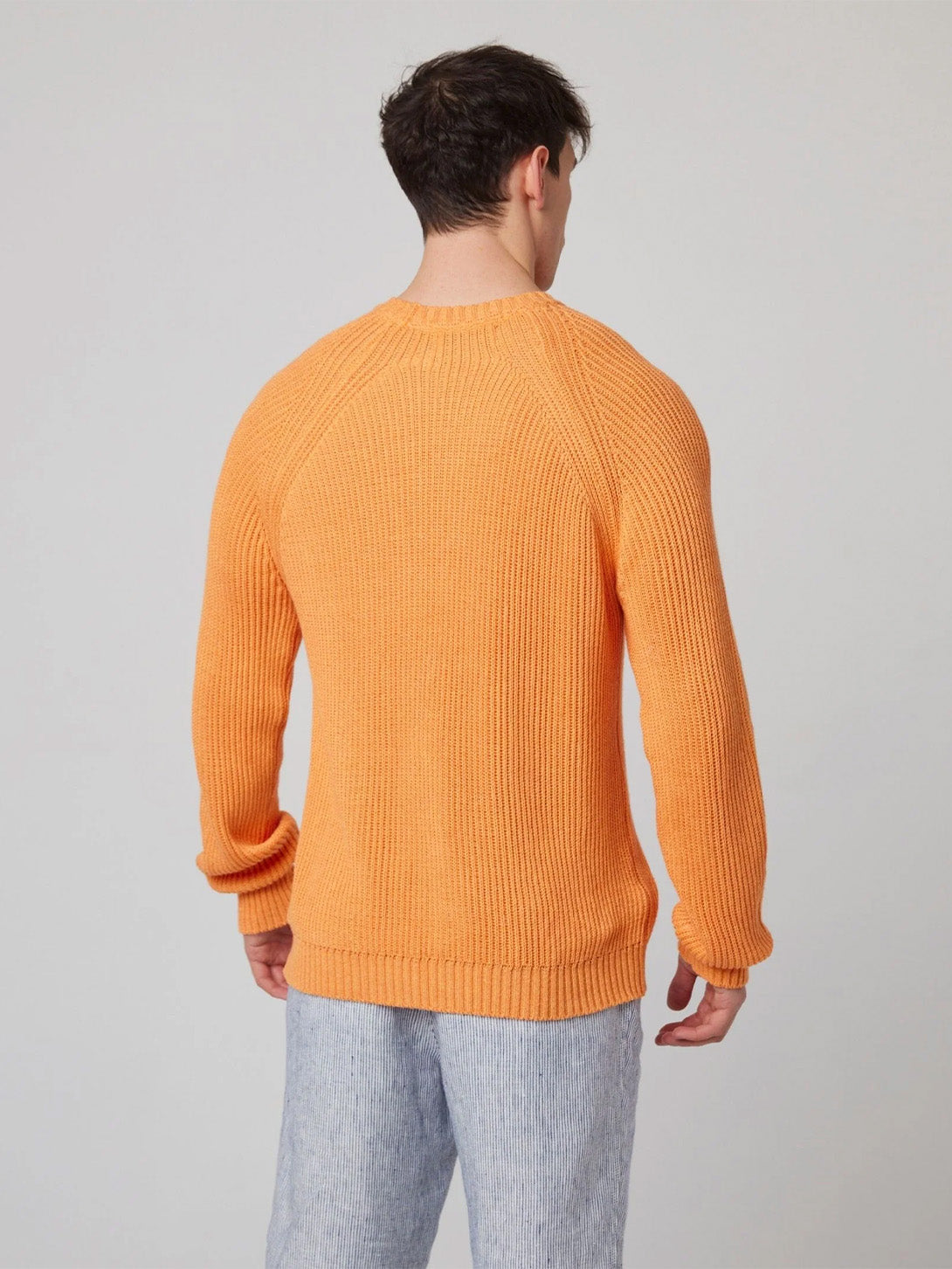 Apricot Harry Crew Jumper Mens Cotton Knit Pullover Peregrine Clothing 