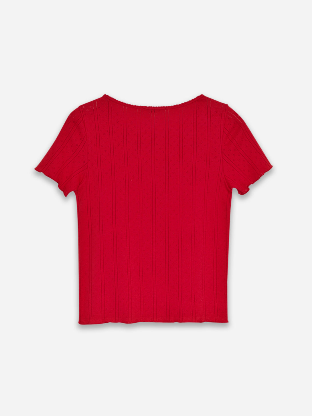 Tulip Red Romero Tee Womens Short Sleeve Red Tee Shirt New Society 