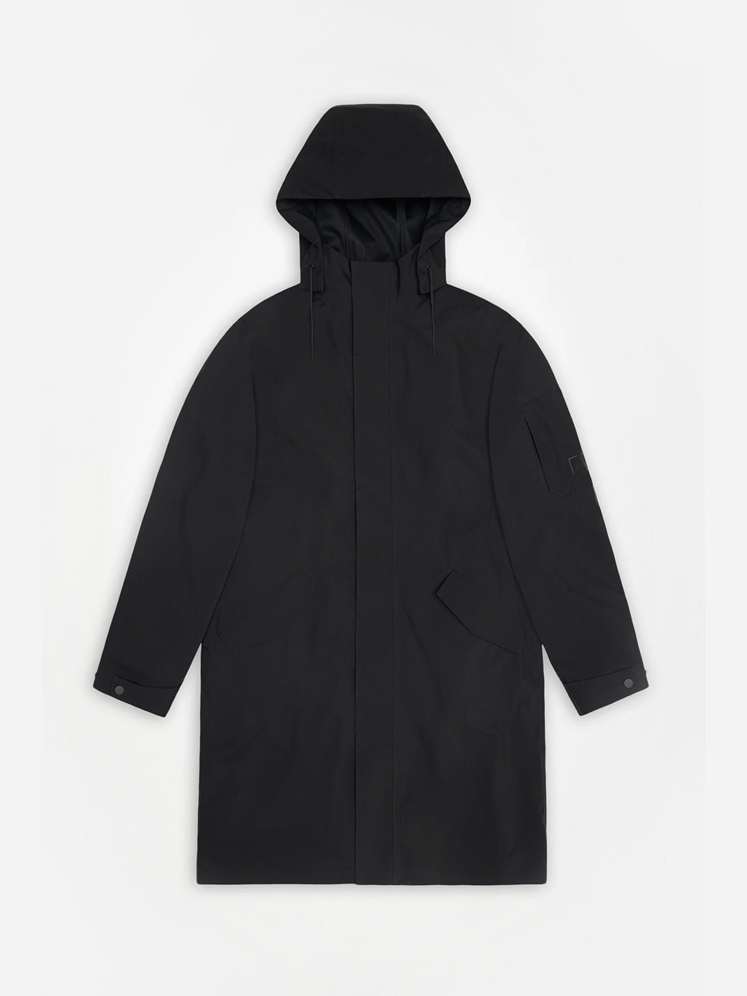 Black Suva Hardshell Coat W3 Mens Long Polyester Rain Coat Rains 