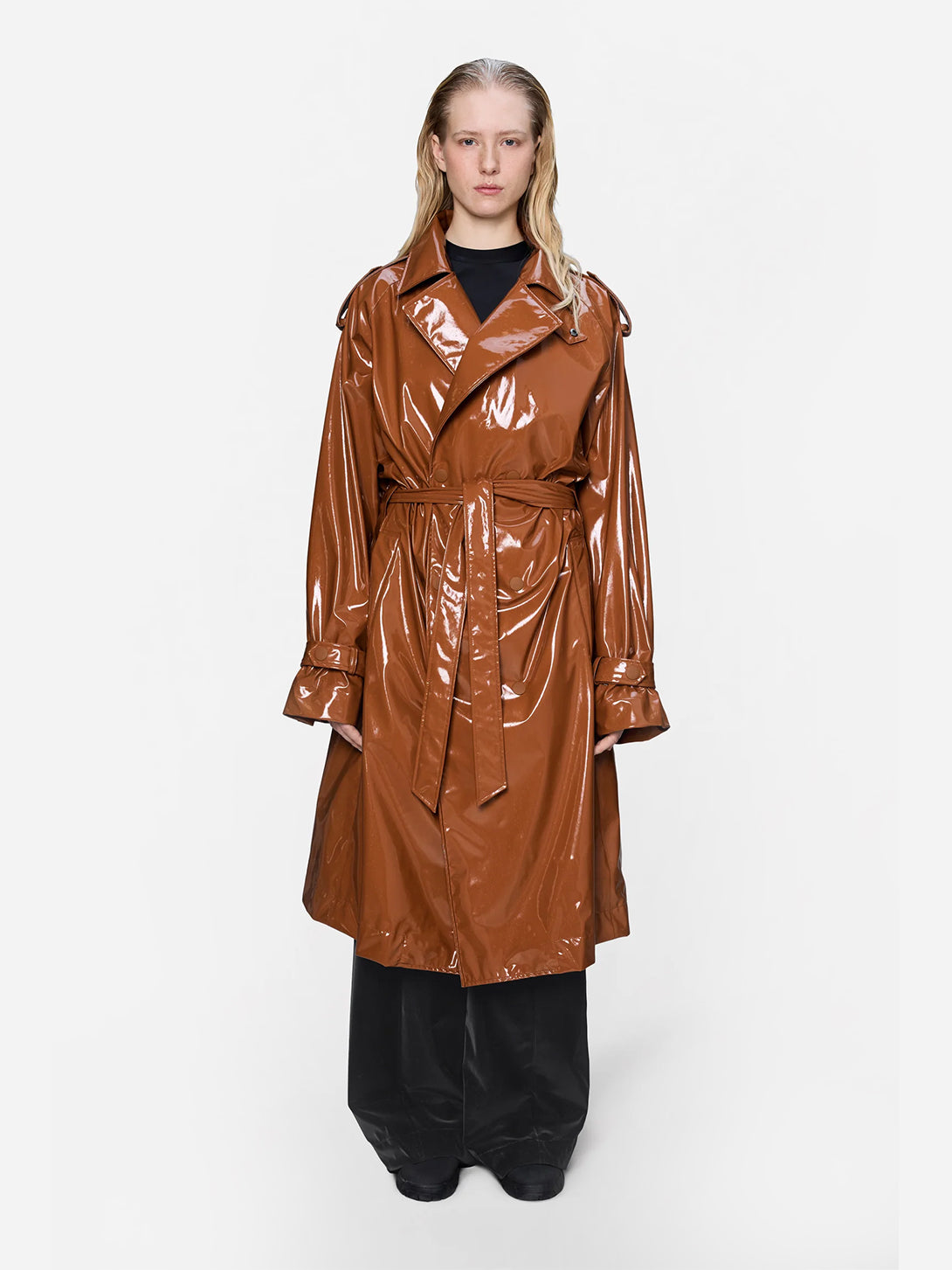 Ochre Trench Coat W3 Womens Long Trench Coat Rains 