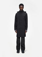 Black Suva Hardshell Coat W3 Mens Long Polyester Rain Coat Rains 