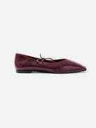 Burgundy Sway Womens Leather Flats Shoes Aloha 