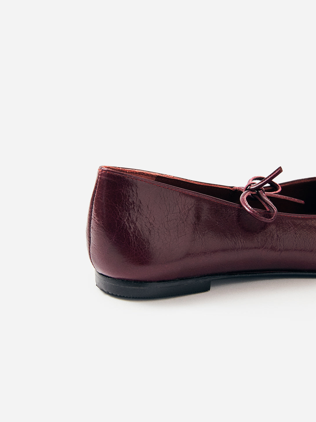 Burgundy Sway Womens Leather Flats Shoes Aloha 