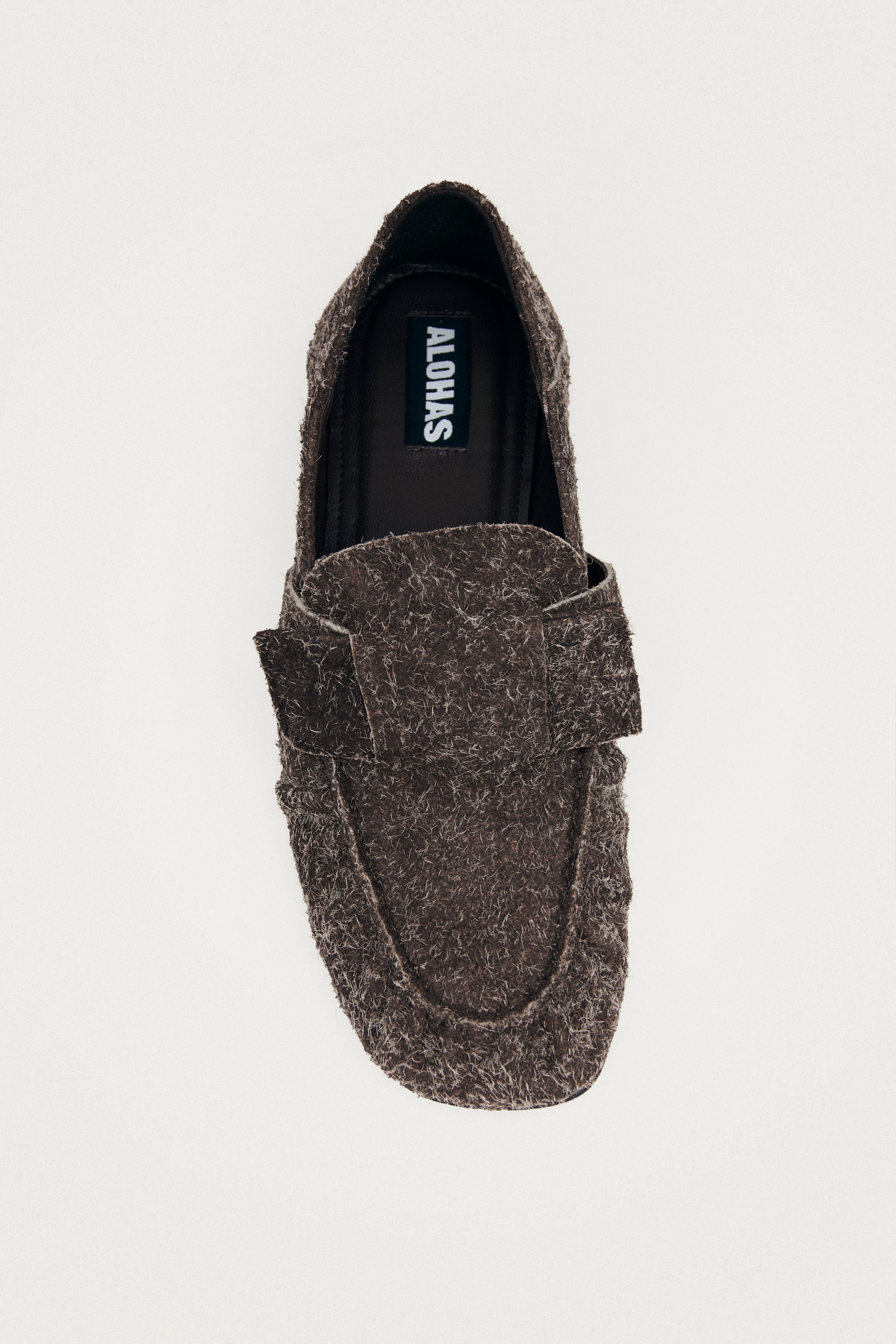 Fuzzy Brown Aeryn Suede Alohas Shoes 