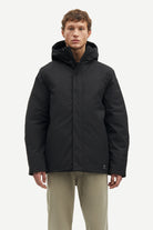 Black Sajohn Jacket Mens Puffer Jacket Samsoe Samsoe 