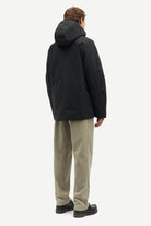 Black Sajohn Jacket Mens Puffer Jacket Samsoe Samsoe 