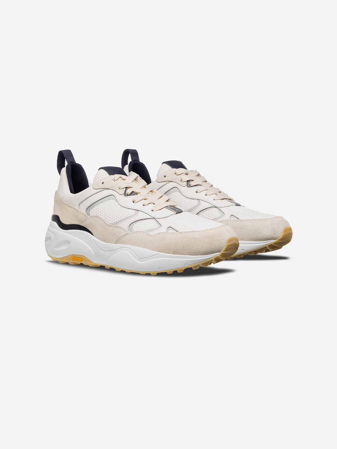 White Off White Navy Salazar Clae Sneakers Clae Footwear Los Angeles 