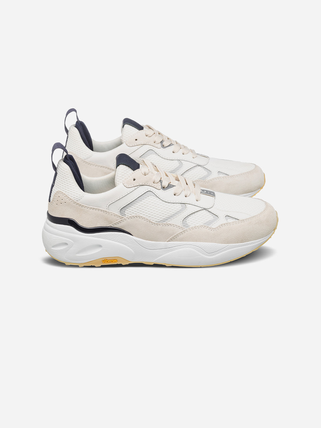 White Off White Navy Salazar Clae Sneakers Clae Footwear Los Angeles 