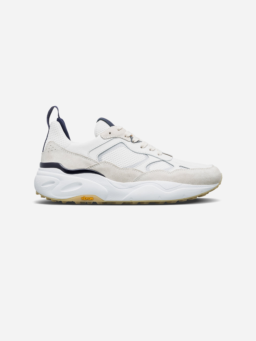 White Off White Navy Salazar Clae Sneakers Clae Footwear Los Angeles 