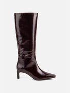 Maroon Seville Womens Intentionally Blank High Leather Boots 