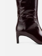 Maroon Seville Womens Intentionally Blank High Leather Boots 