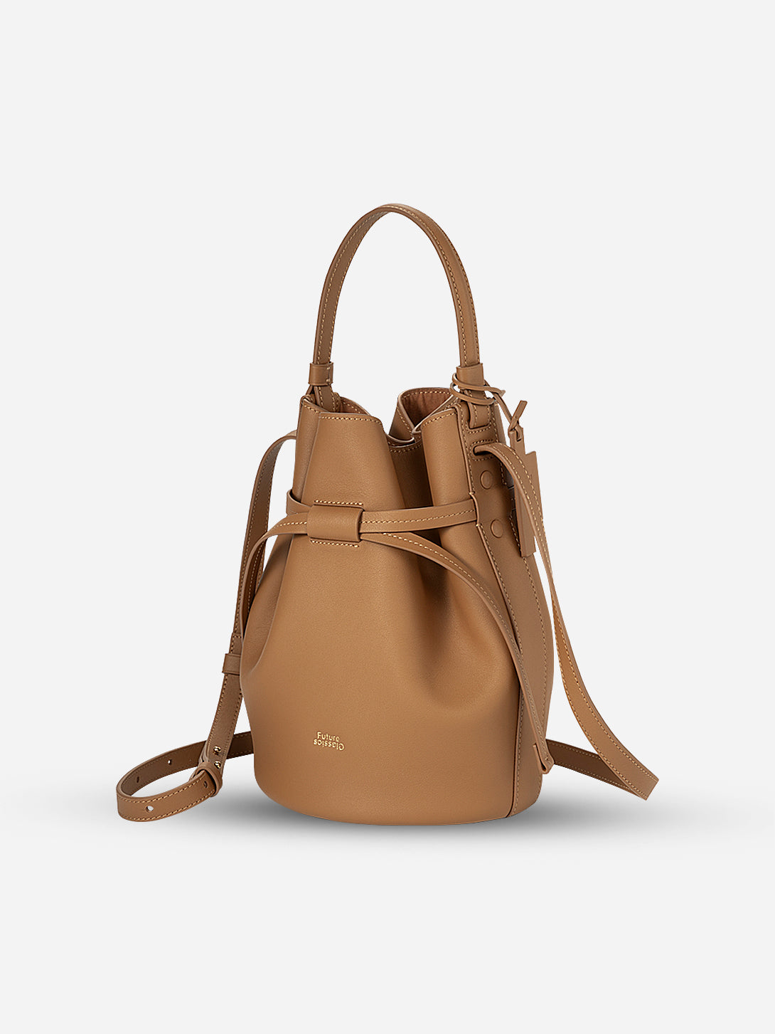 Caramel Medium Bouquet Bucket Lightweight Curved Handle Carry Bag