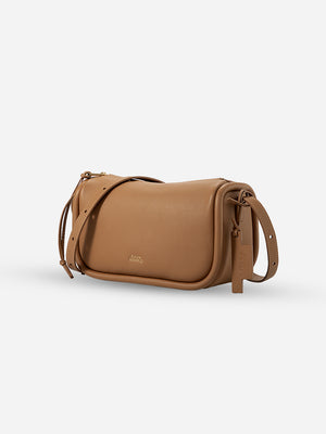 Caramel / OS Small Loaf Cross Body Womens Sleek Travel Bag