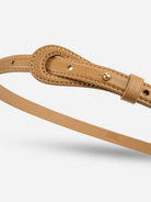 Caramel Cut Out Belt Womens Leather Belt