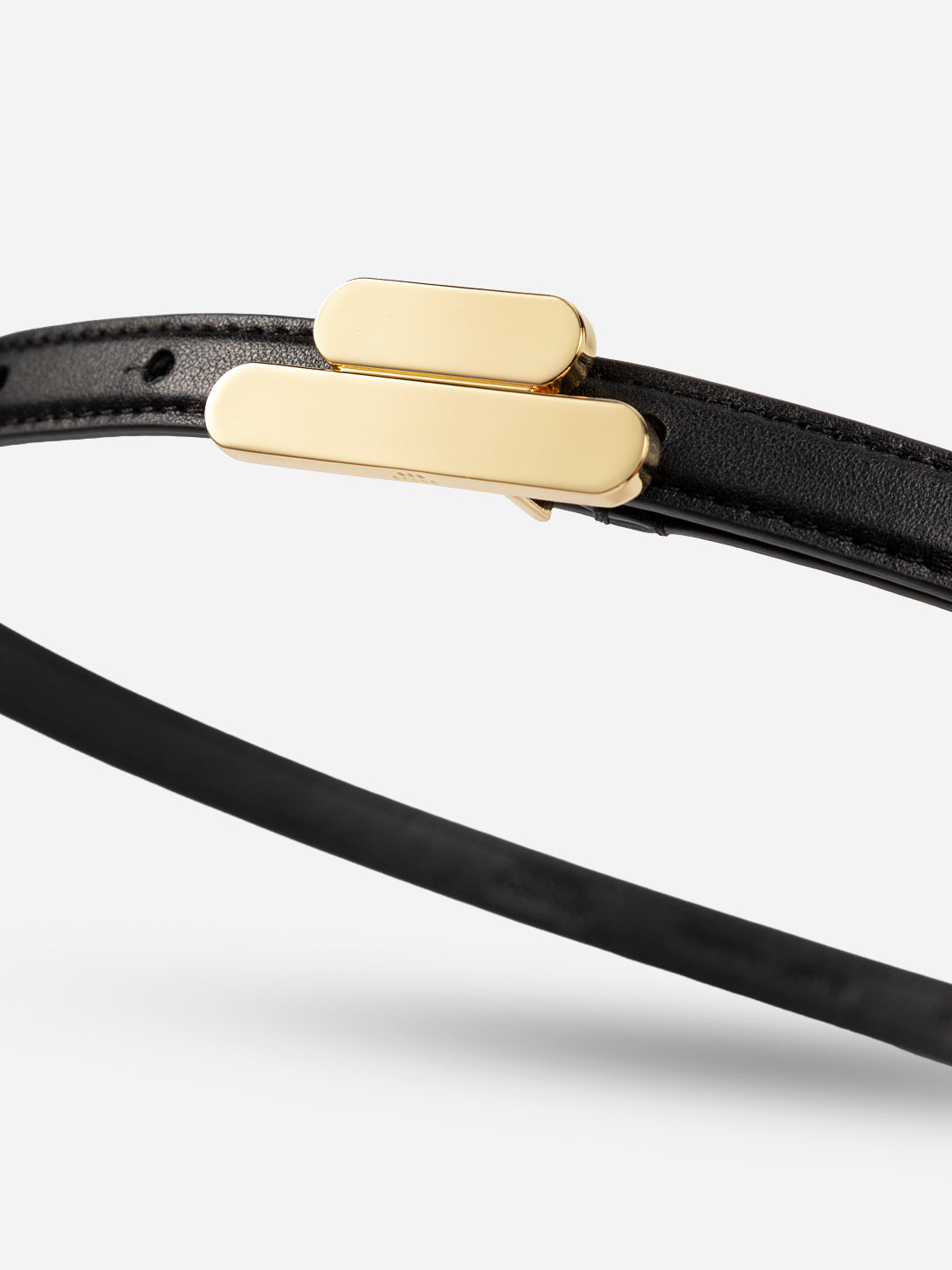 Black Bespoke Buckle Belt Womens Pant Belt