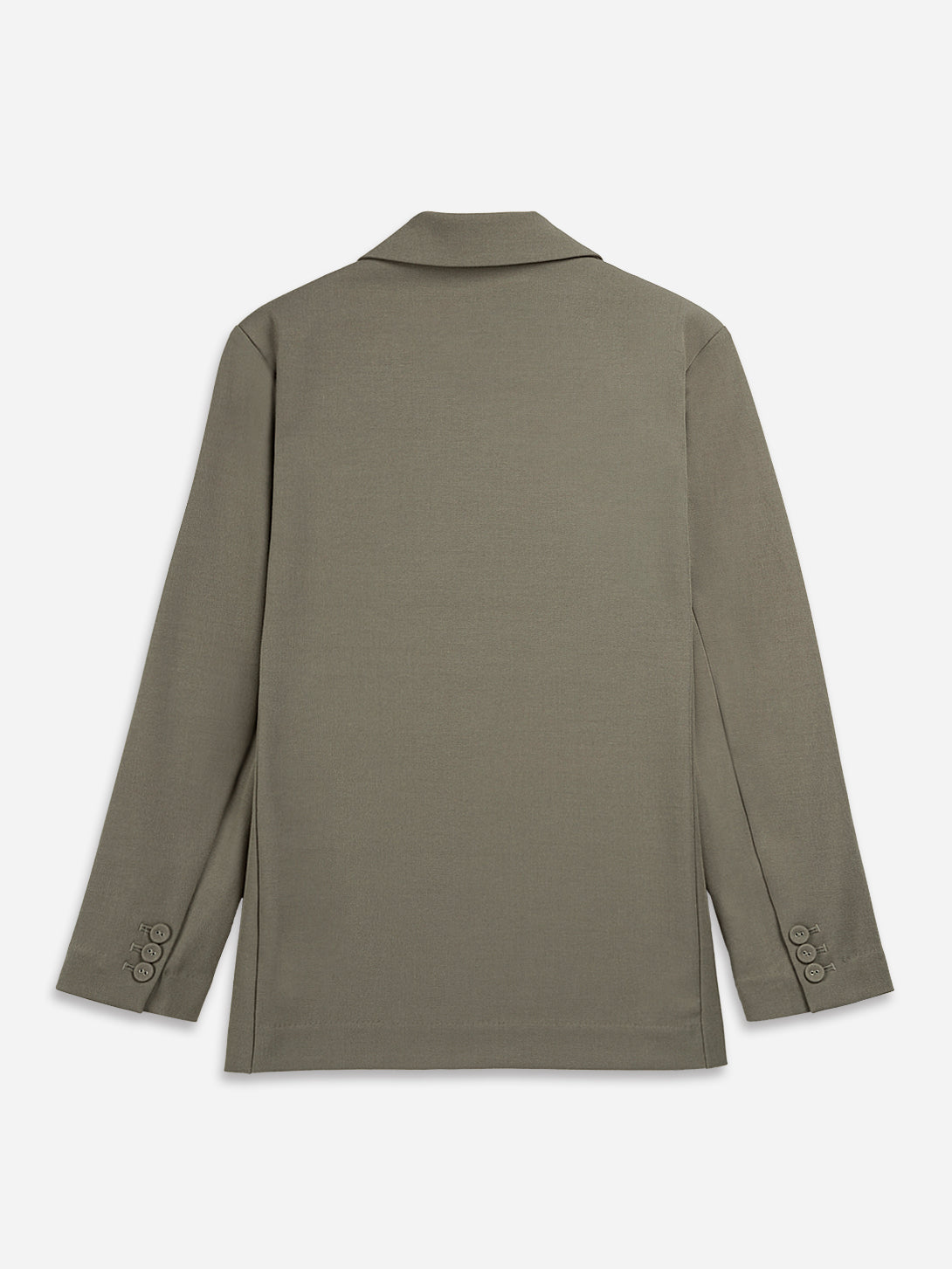 Khaki Classic Blazer Double Pocket Two Button Blazer