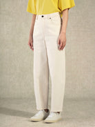 Seed Pearl High Waisted Dyed Barrel Womens Future Classics Cropped Denim Pants