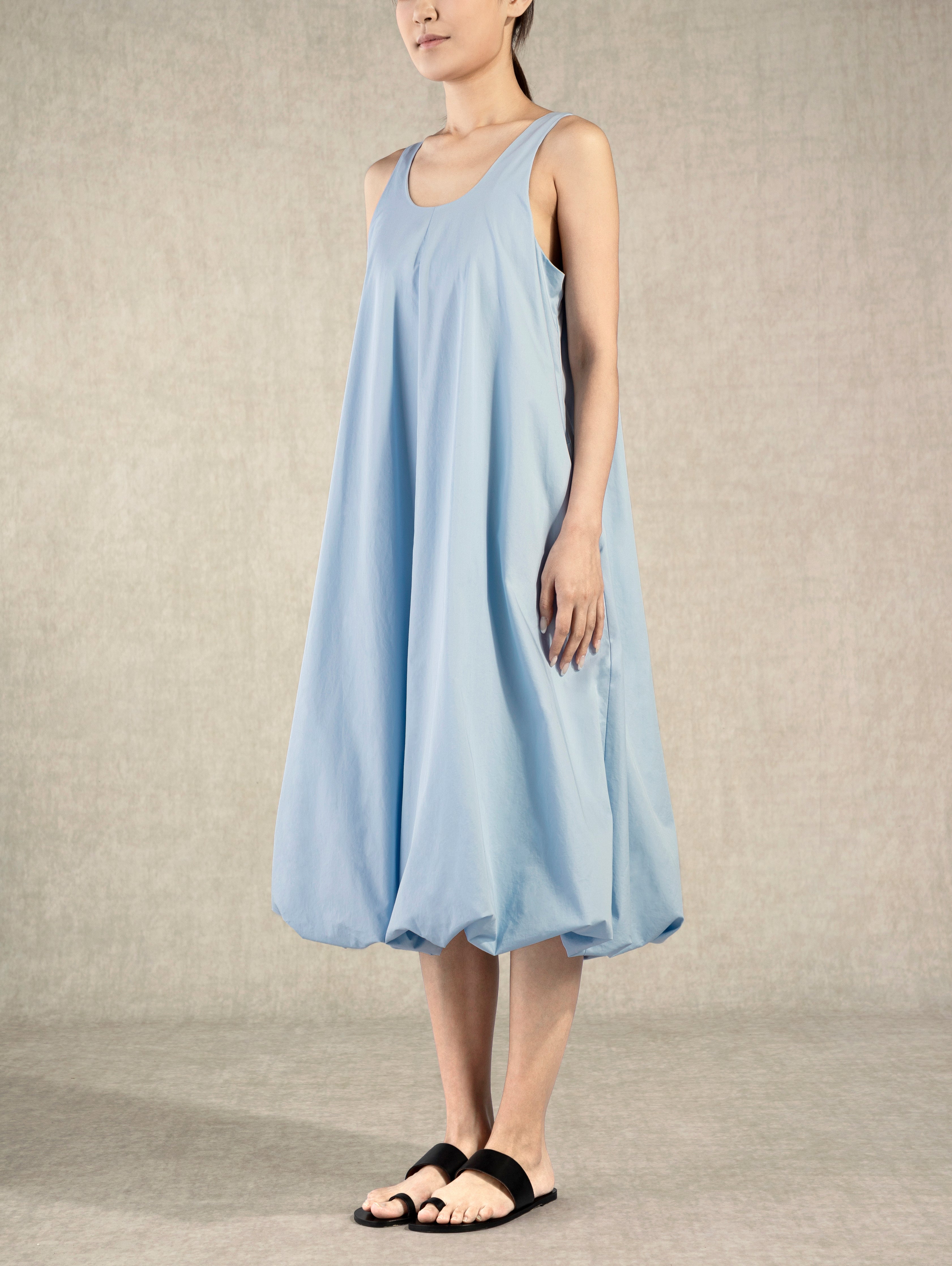 Light Blue Balloon Dress Womens Future Classics Summer Pocketed Dress