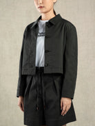 Dk Shadow Cropped Boxy Jacket Womens Utility Jacket