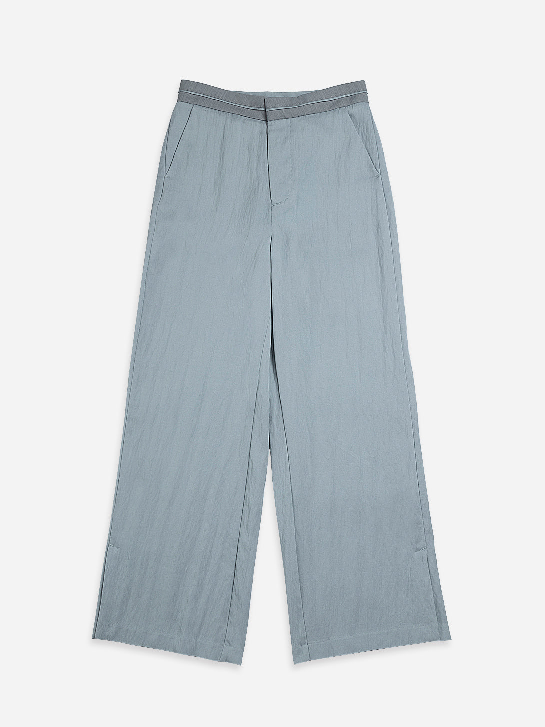 Light Blue Tailor-detailed Trousers Womens Lightweight Slash Pocket Trouser