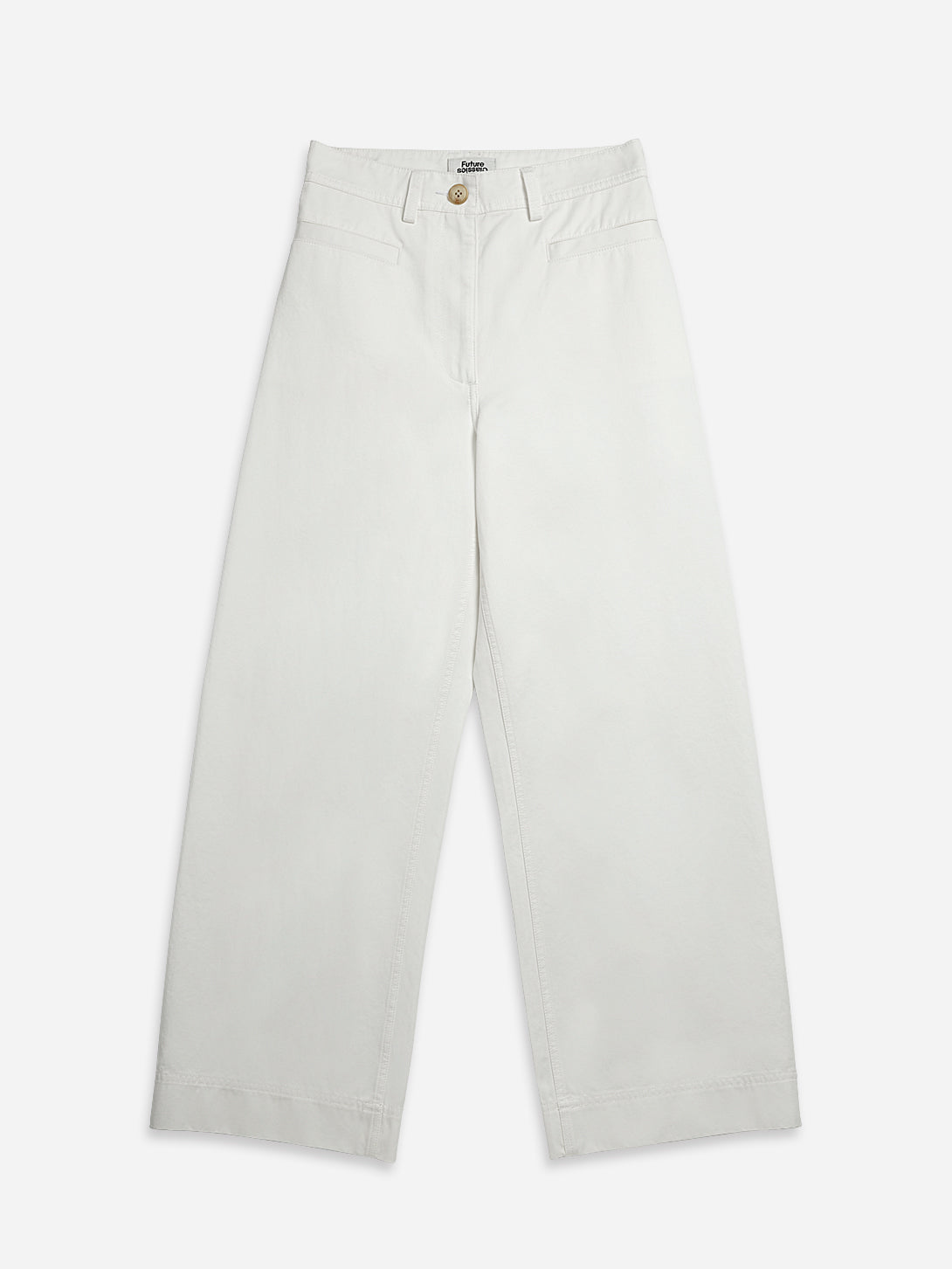  Pure White Cotton Wide Leg Pants Womens Wide Leg Denim