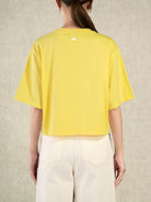 Yellow Cream Large Nova Cropped Tee Womens Future Classics Nova Short Sleeve