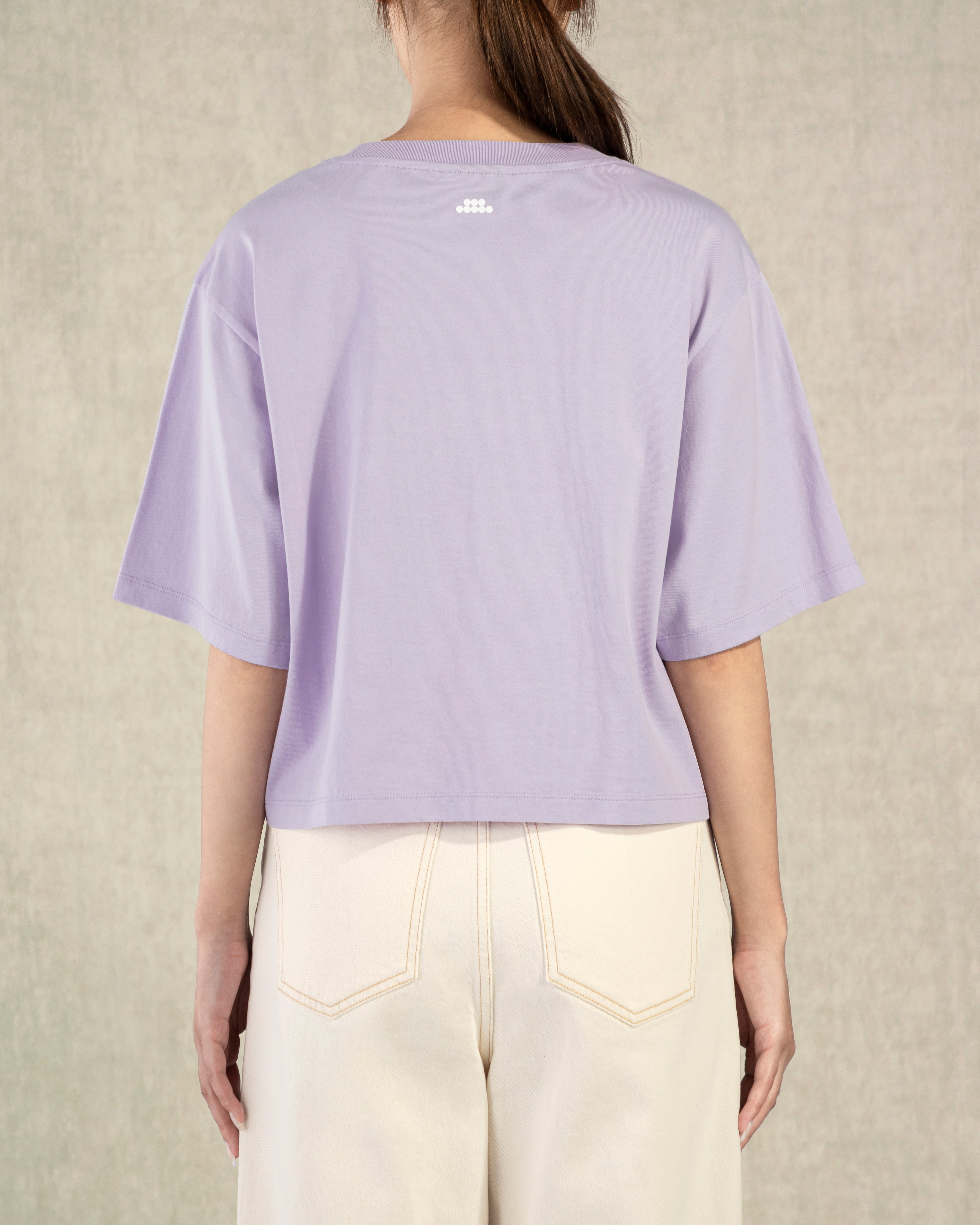 Pastel Lilac Large Nova Cropped Tee Womens Future Classics Nova Short Sleeve