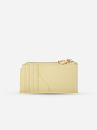 Wax Yellow Card Case Womens Card and Money Wallet