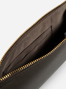 Dark Brown Pocket Crossbody Bag Womens Small Carrying Case Strap