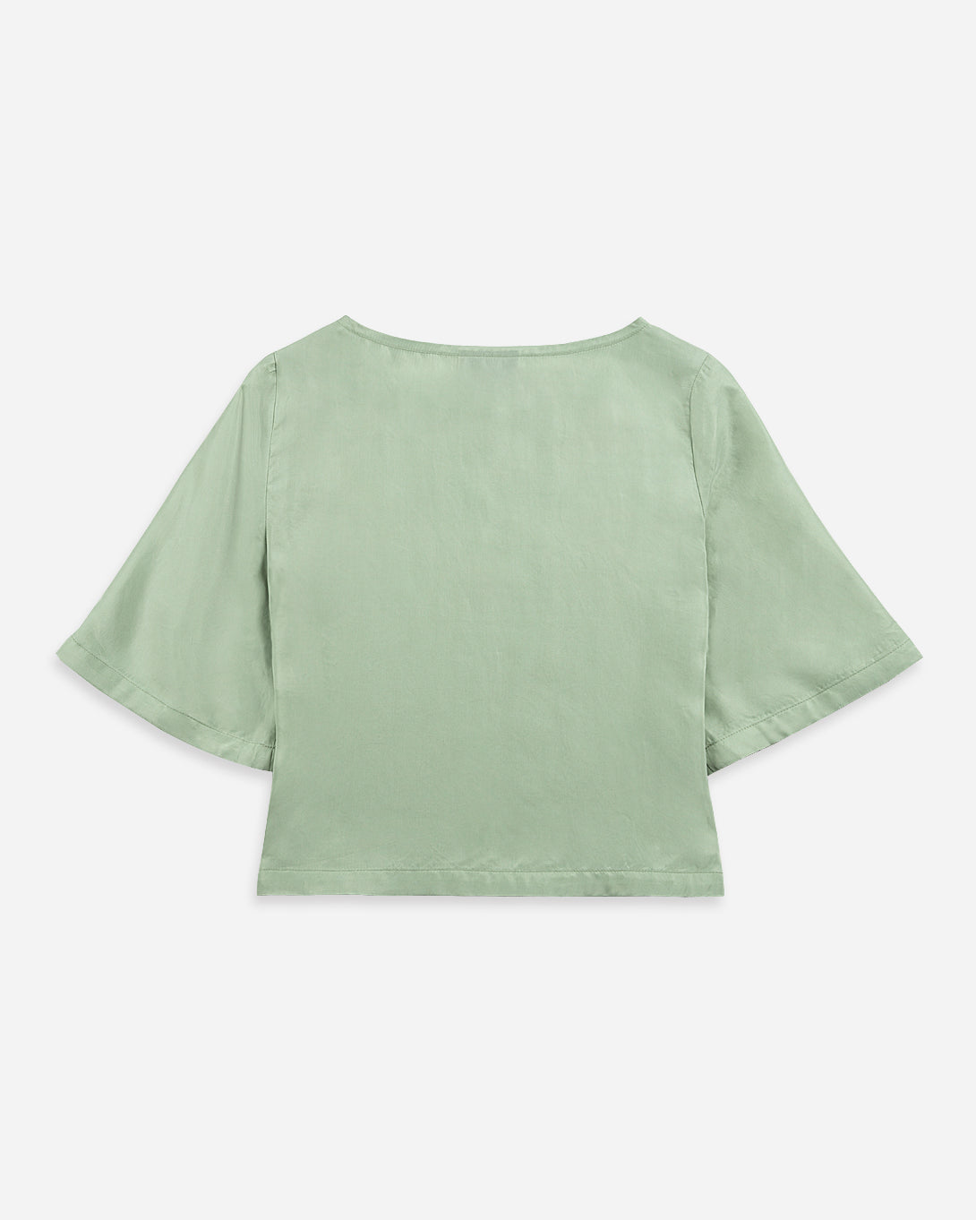 Ocean Wave Fluid Boxy Top Womens Cropped Shirt
