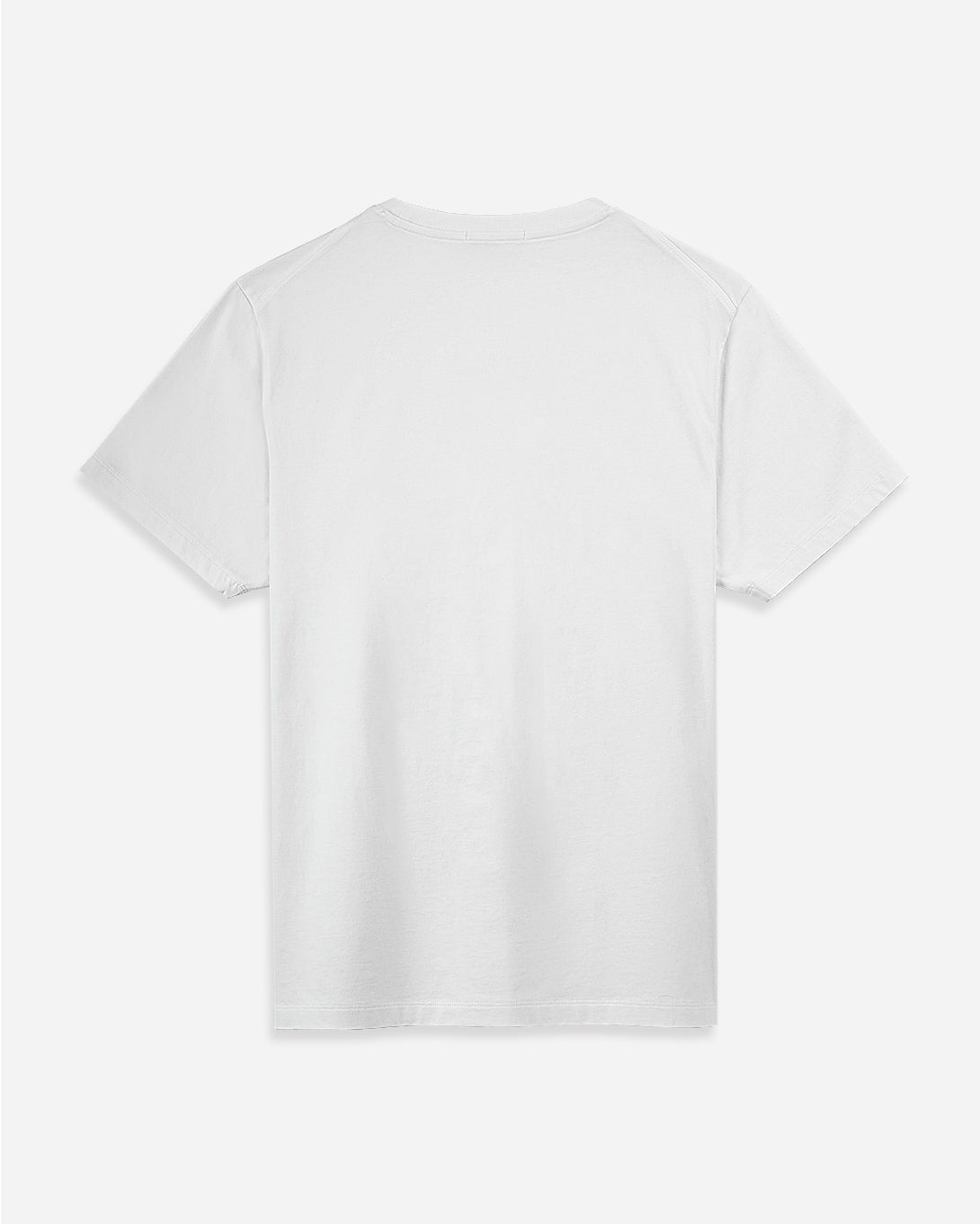 BRIGHT WHITE Village Crew Neck Tee Mens Basic Neutral Logo Short Sleeve Shirts