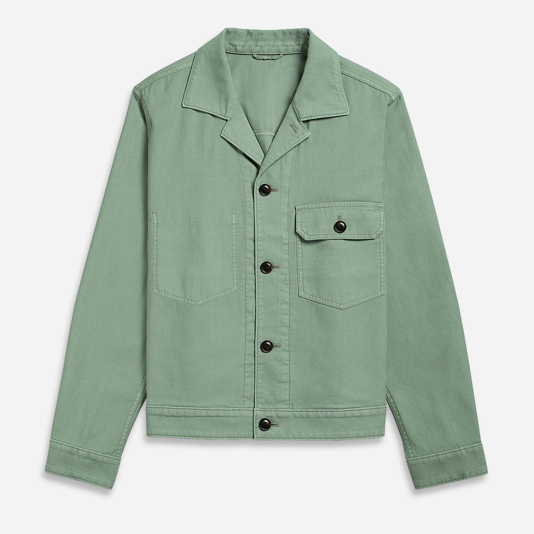 TEA Elliot Garment Dyed Jacket Mens Worker Outerwear Button Closure
