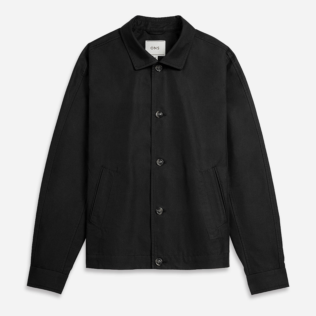 BLACK Hawthorn Twill Jacket Mens Lightweight Layering Outerwear