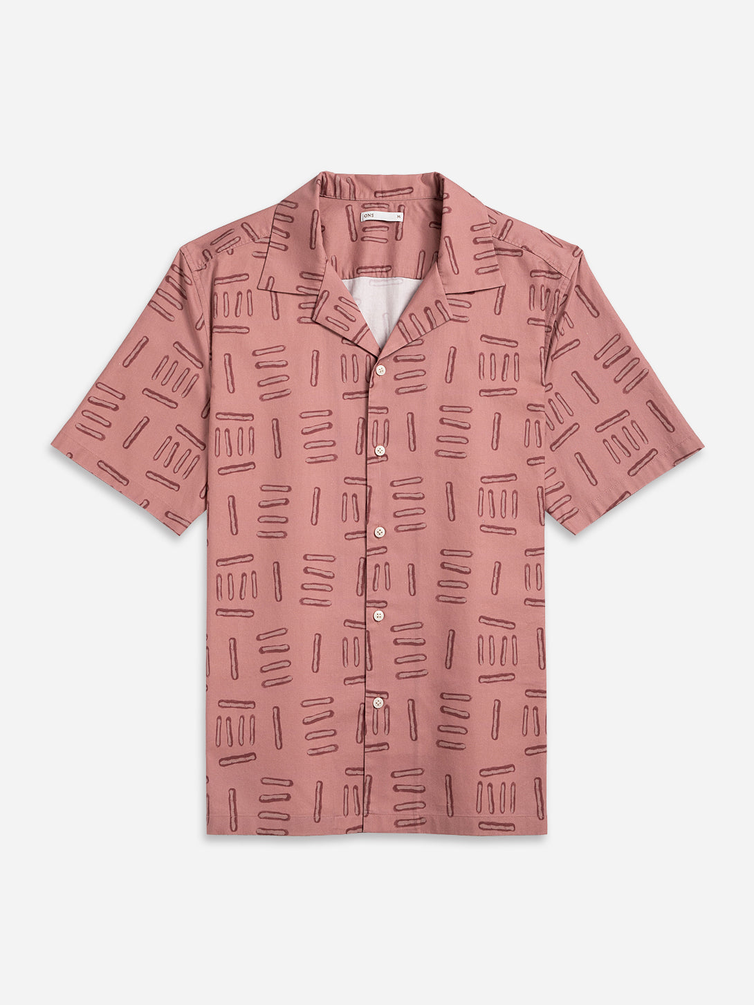 Old Rose Print Rockaway Printed Shirt Camp Collar Short Sleeve Shirt