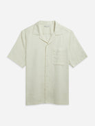 Silver Birch Rockaway Cotton Linen Shirt Mens Camp Collar Pocket Shirt