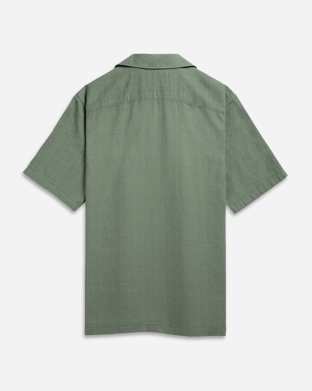 Tea Rockaway Cotton Linen Shirt Mens Camp Collar Pocket Shirt