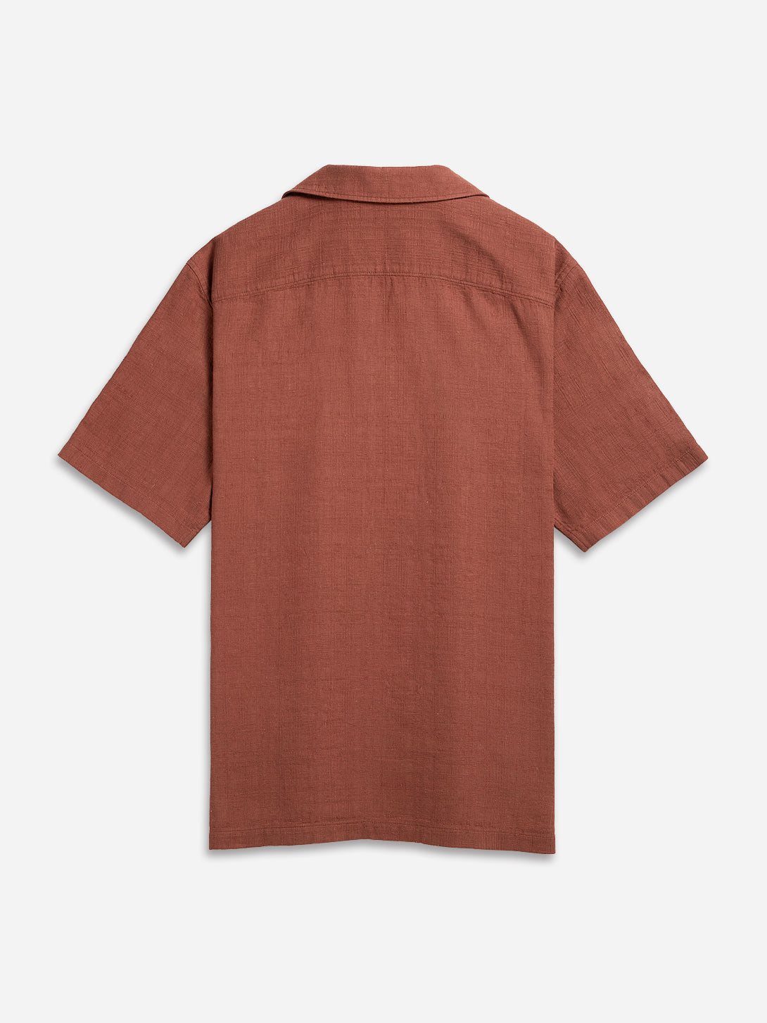 Brick Rockaway Cotton Linen Shirt Mens Camp Collar Pocket Shirt