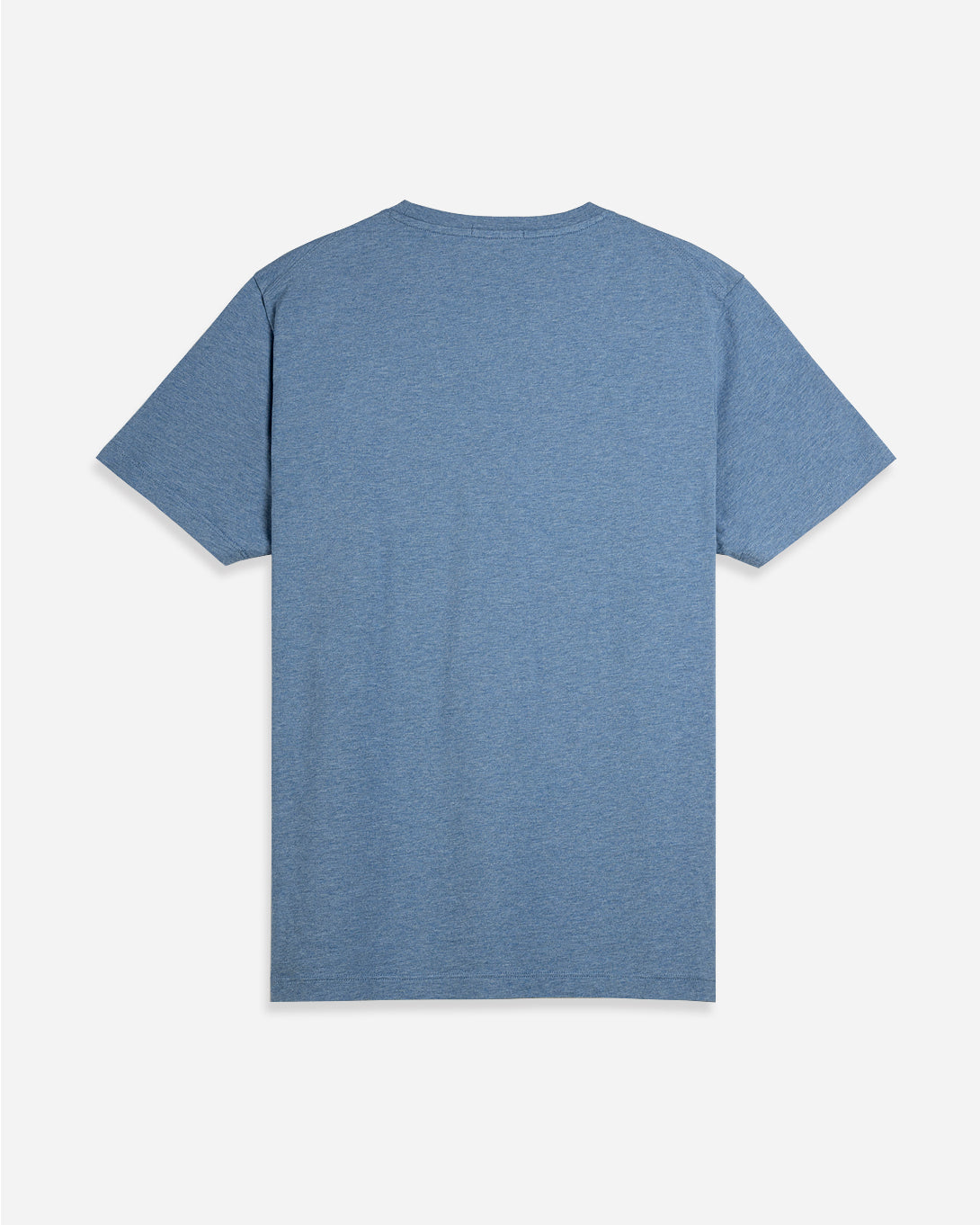 COBALT BLUE HEATHER Village Crew Neck Tee Mens Soft Fabric Logo Short Sleeve