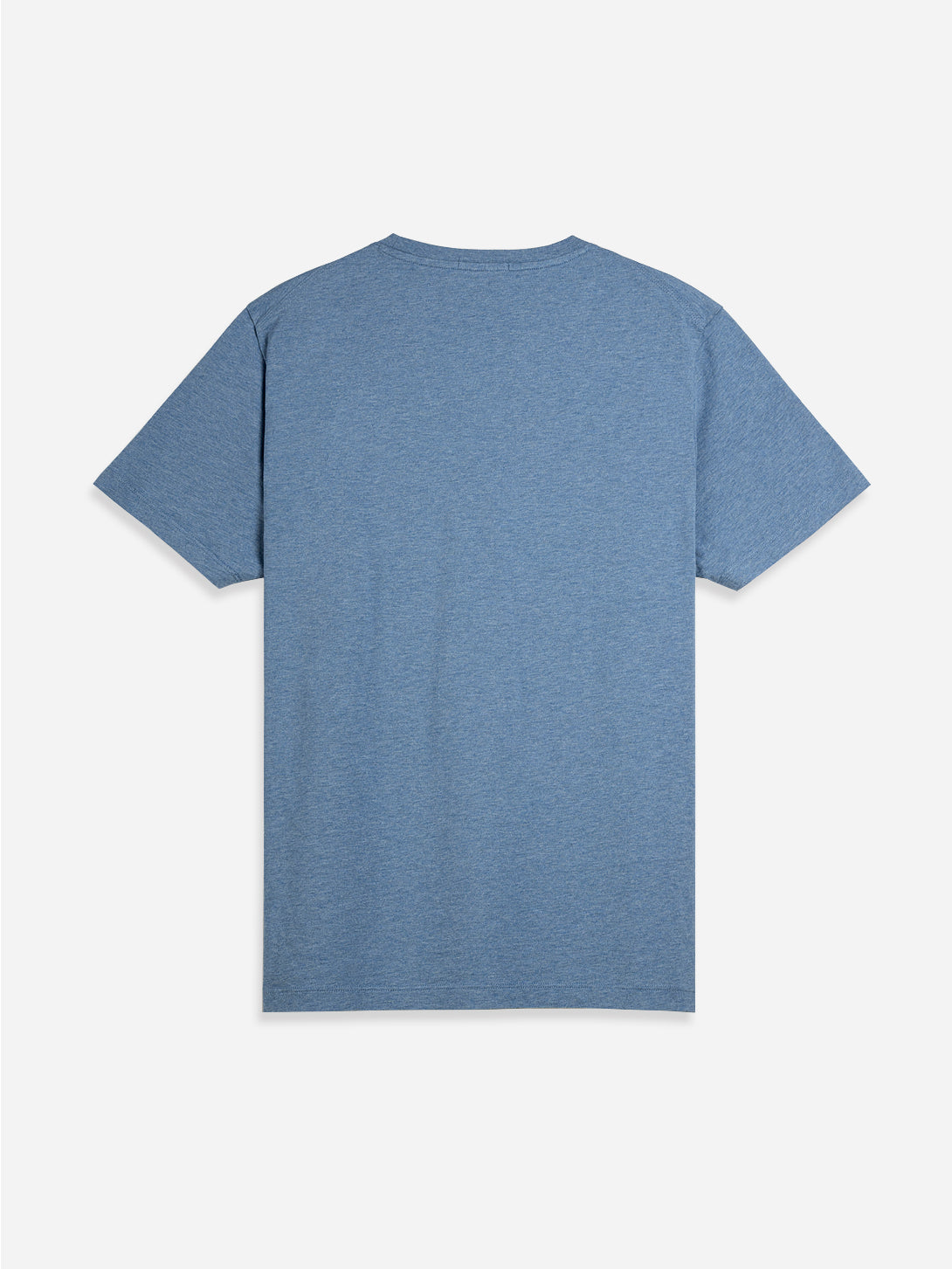 COBALT BLUE HEATHER Village Crew Neck Tee Mens Soft Fabric Logo Short Sleeve