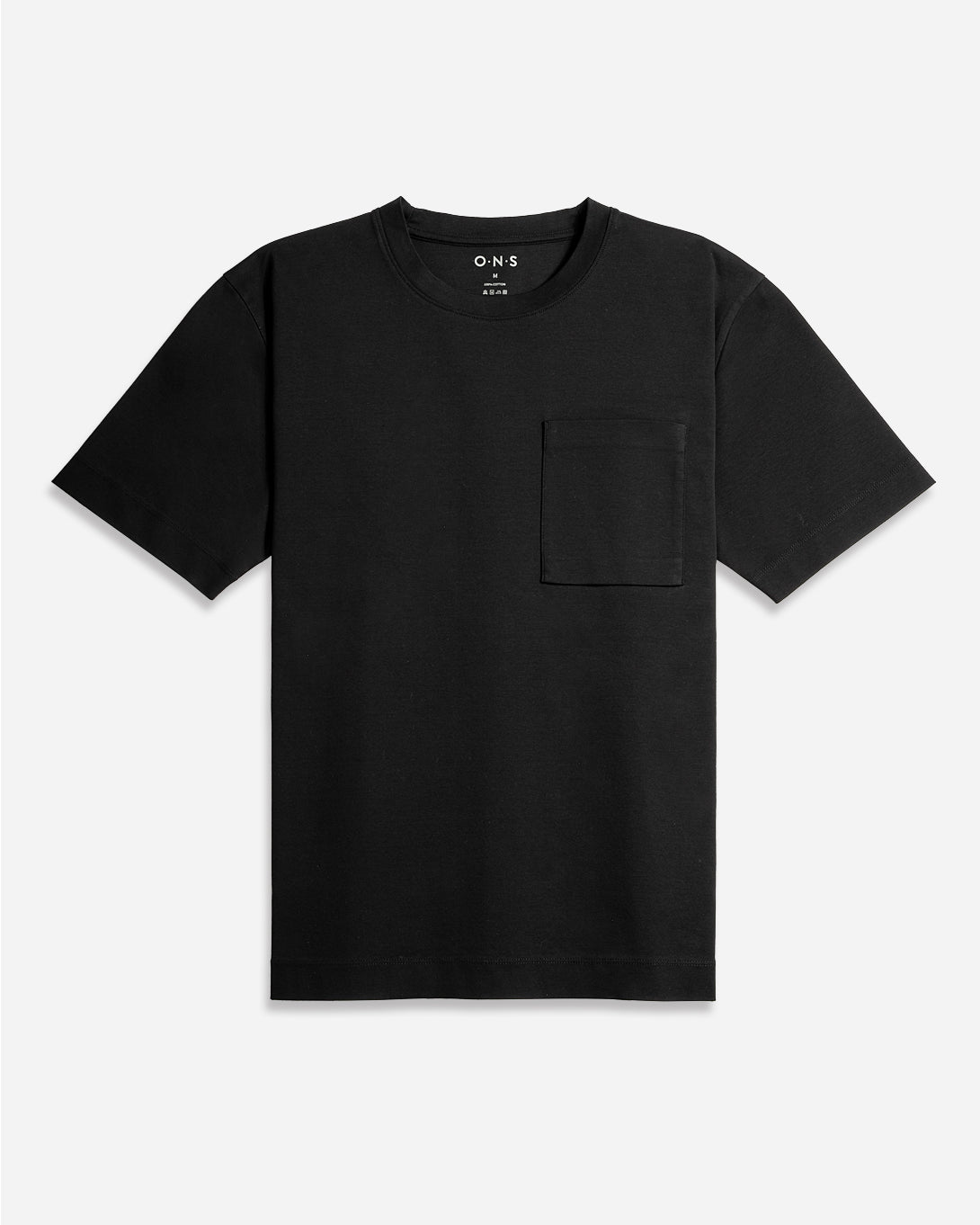 BLACK Baseile Pocket Tee Mens Stretch Breathable Pocket Shirt