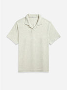 OFF WHITE HEATHER Colby Towel Polo Mens Terry Summer Collared Shirt