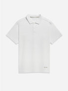 BRIGHT WHITE Bennett Cotton Interlock Polo Mens Seasonal Stretch Collared Shirt