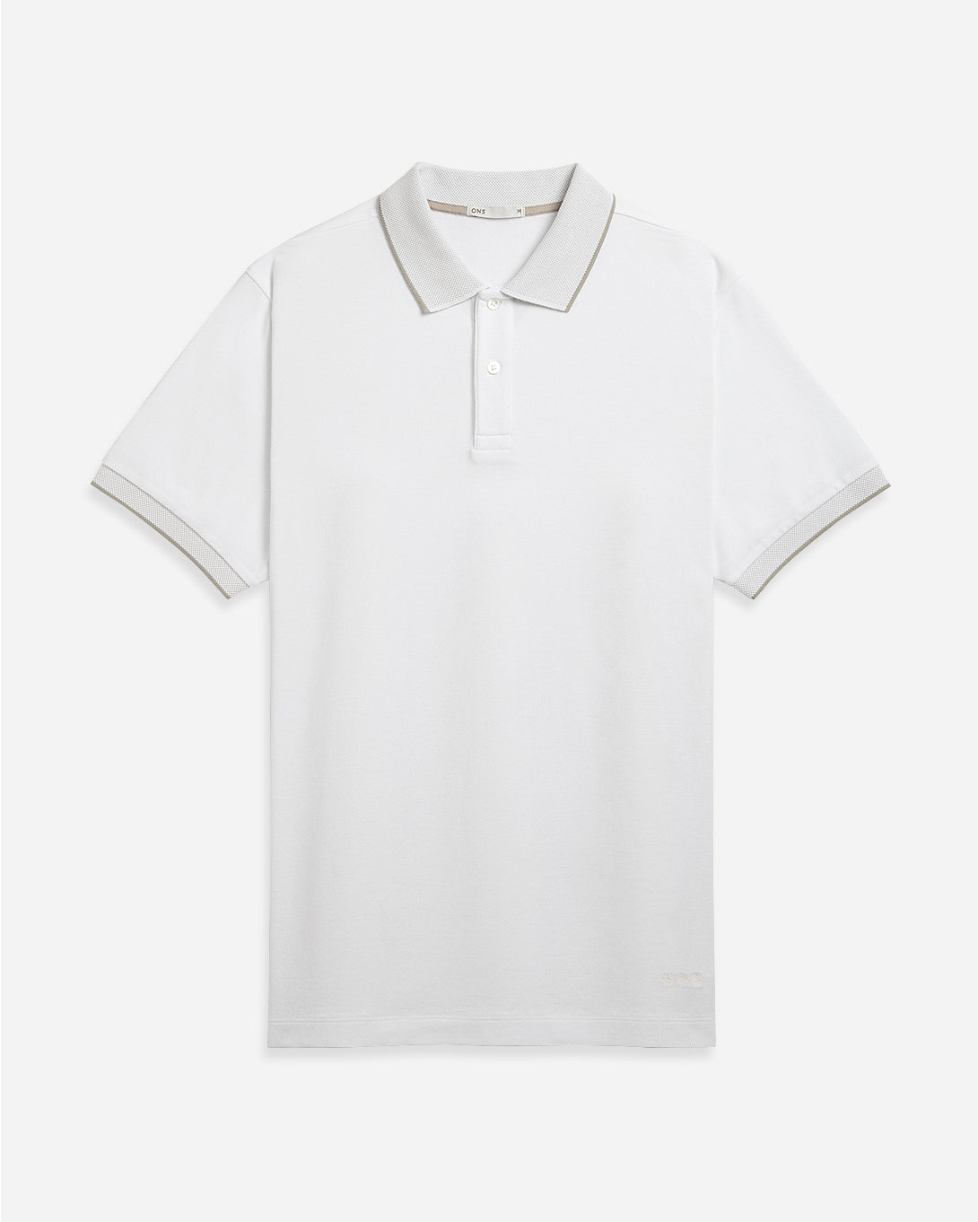 Bright White Bennet Pique Polo Mens Seasonal Shirt Two Toned