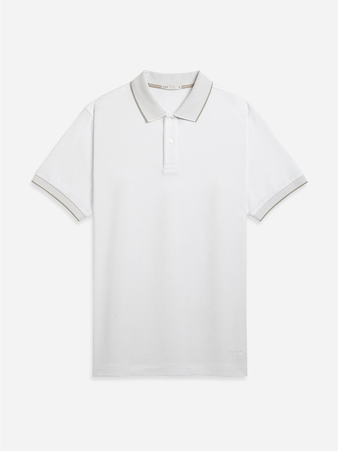 Bright White Bennett Pique Polo Mens Seasonal Shirt Two Toned