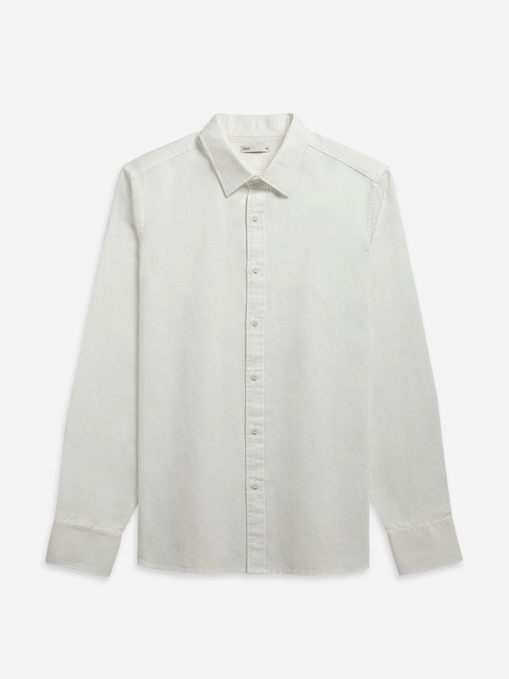 Off White Arik Linen Cotton Shirt Mens Button Up Point Collar